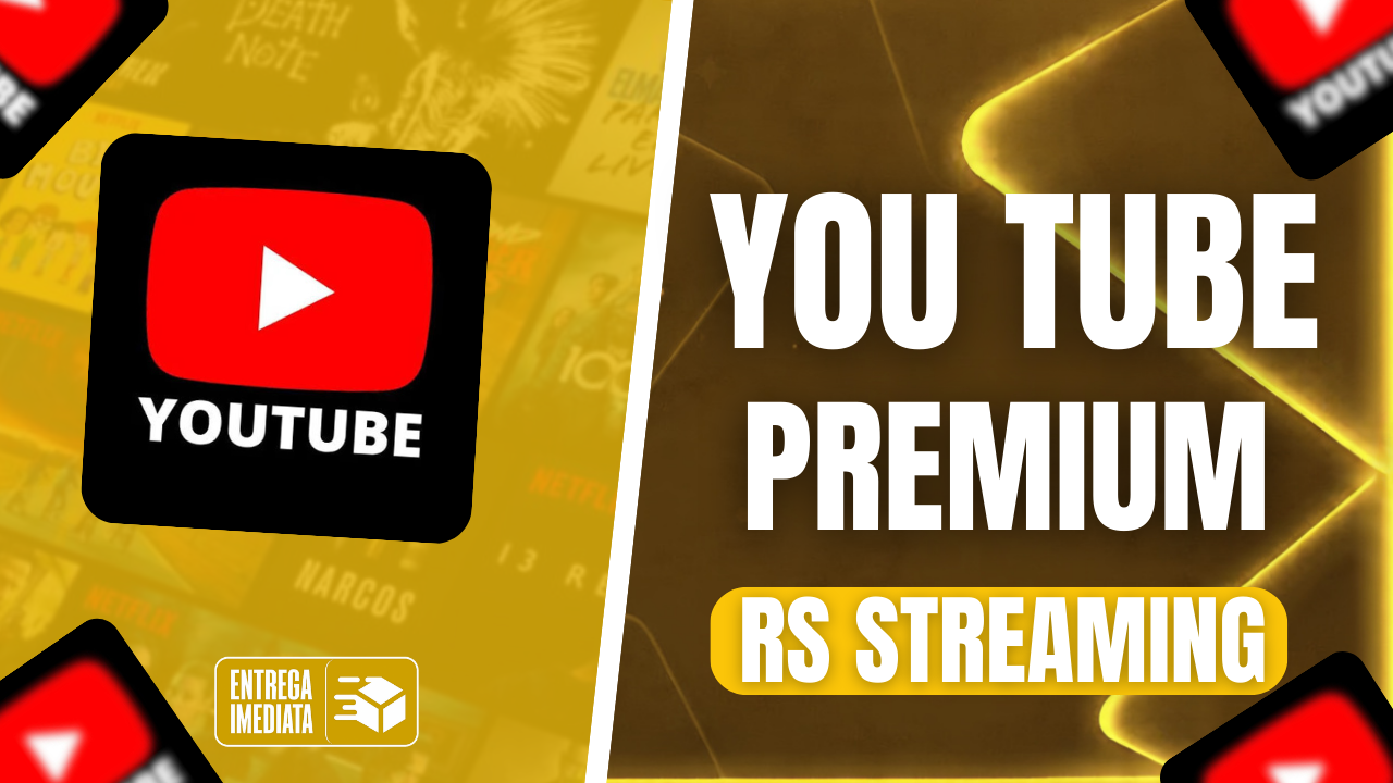 🤍 TELA YOU TUBE PREMIUM CONVITE - 30 DIAS